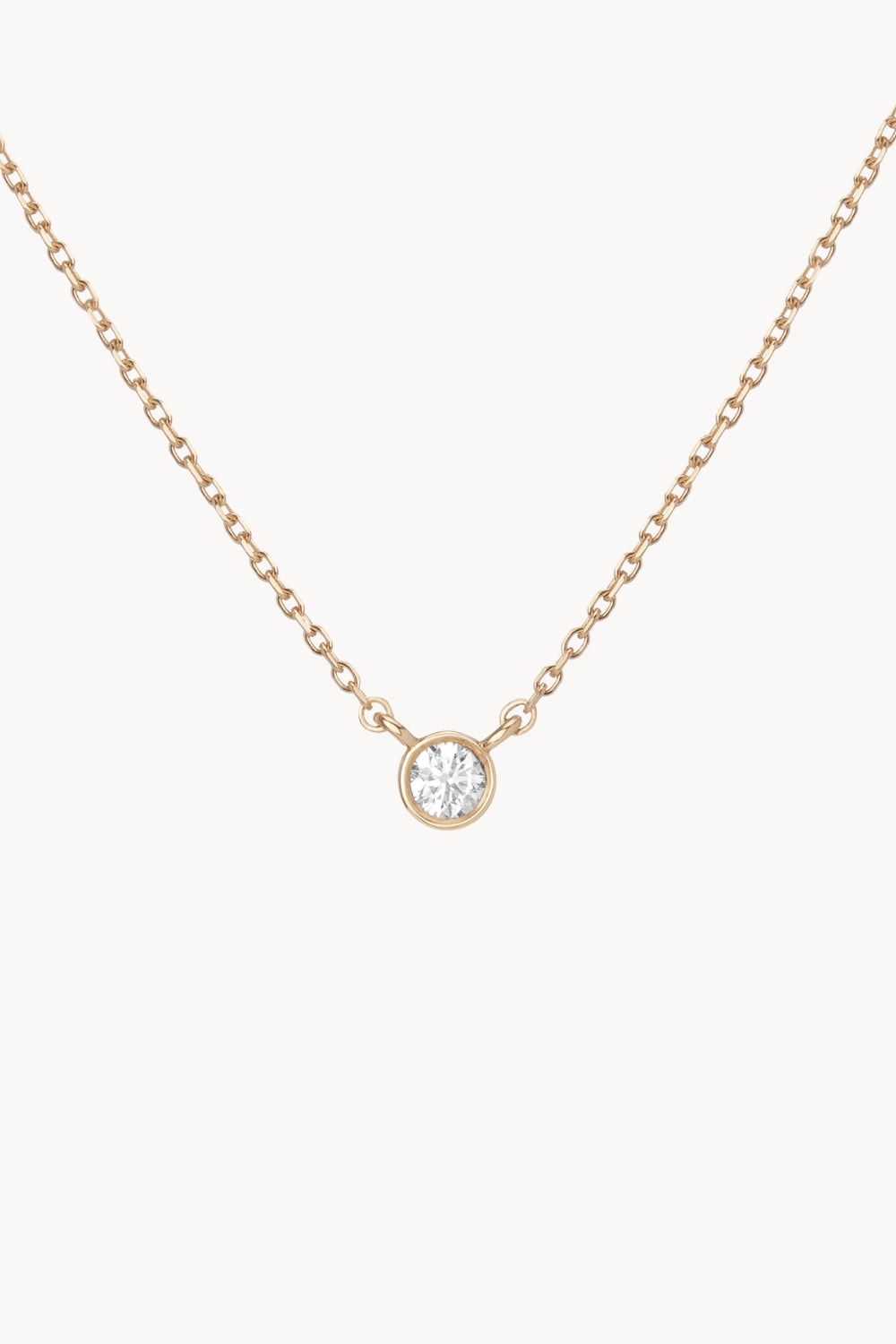 Medium Diamond Bezel Necklace