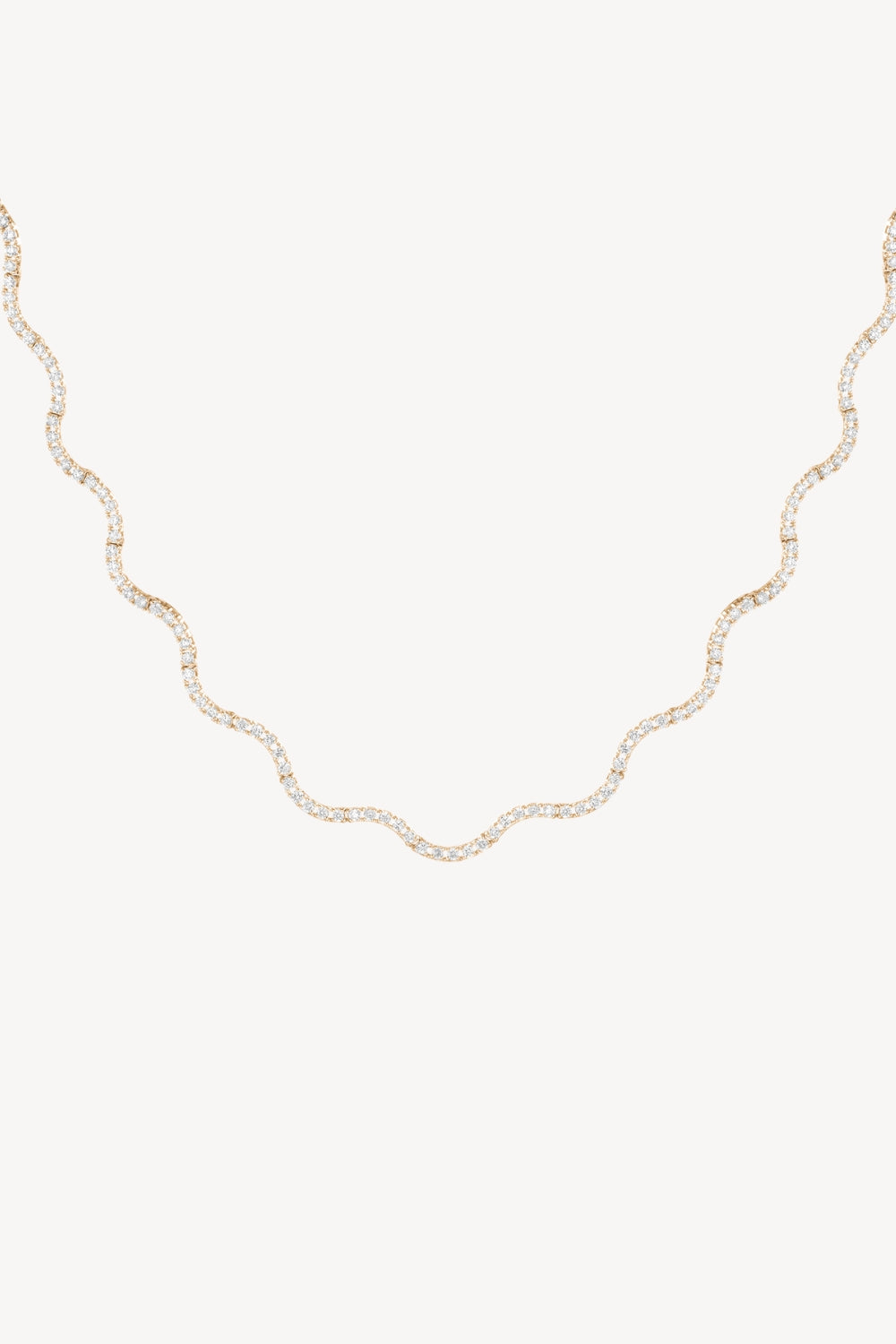 Lab Grown Diamond Wave Tennis Necklace