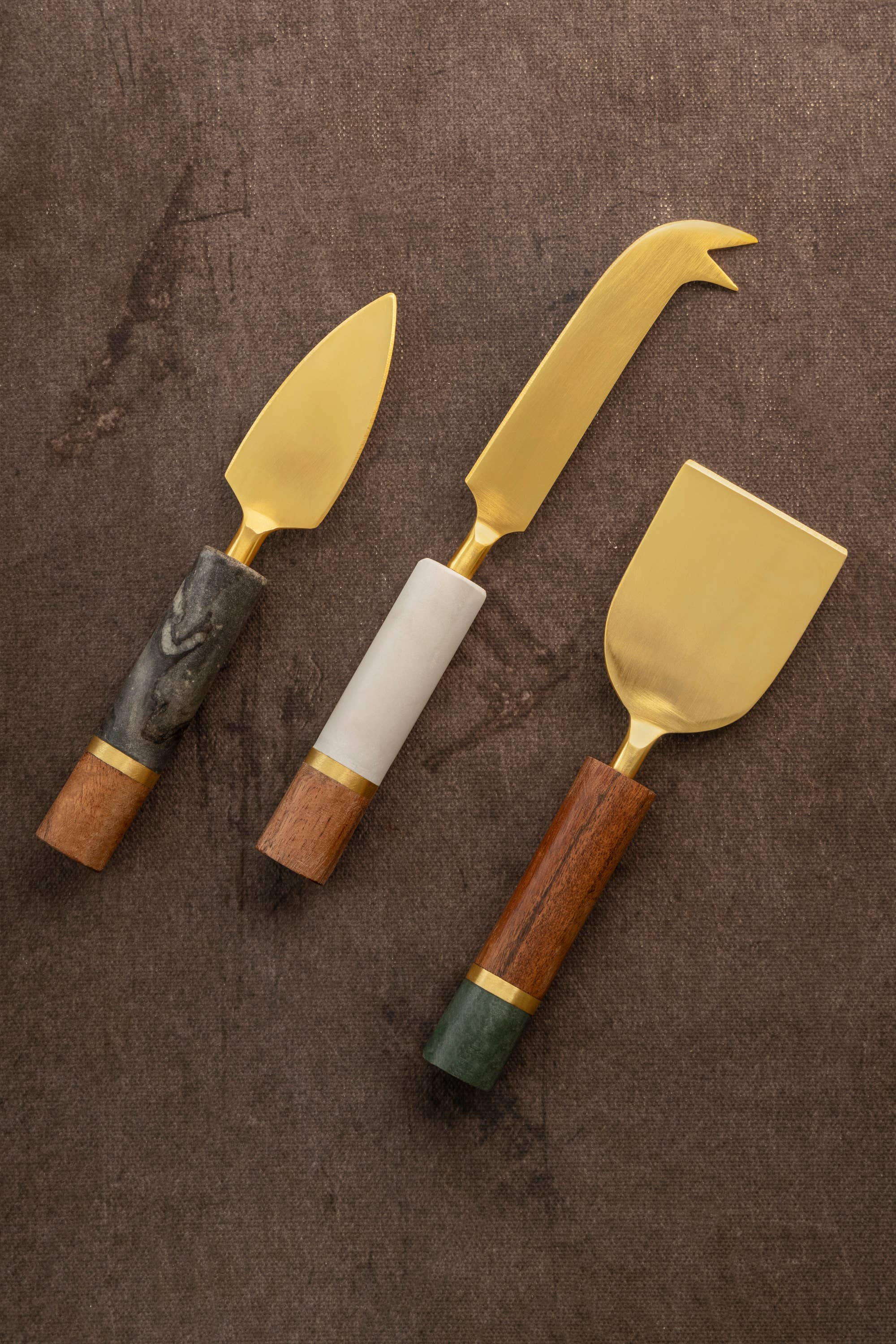 Evora Marble Cheese Knives