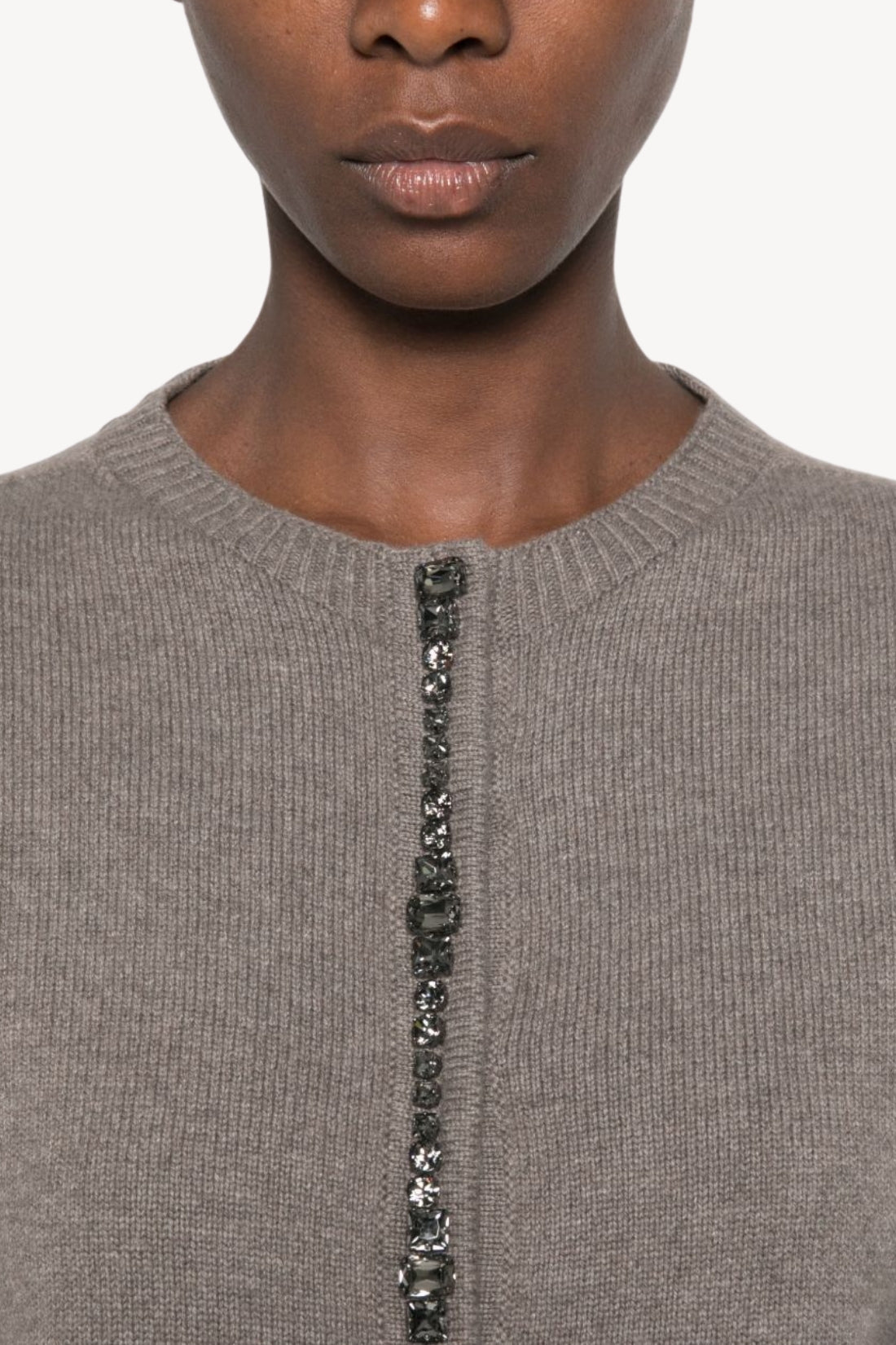 Embellished Wool Cashmere Silk Cardigan