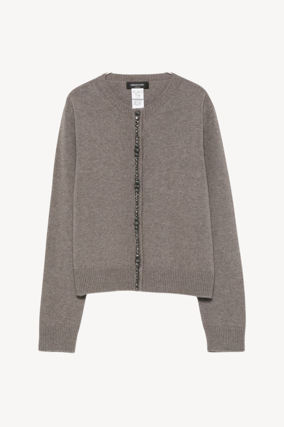 Embellished Wool Cashmere Silk Cardigan
