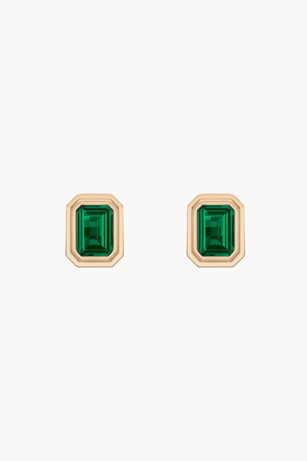 Lab Grown Emerald Heirloom Stud Earrings