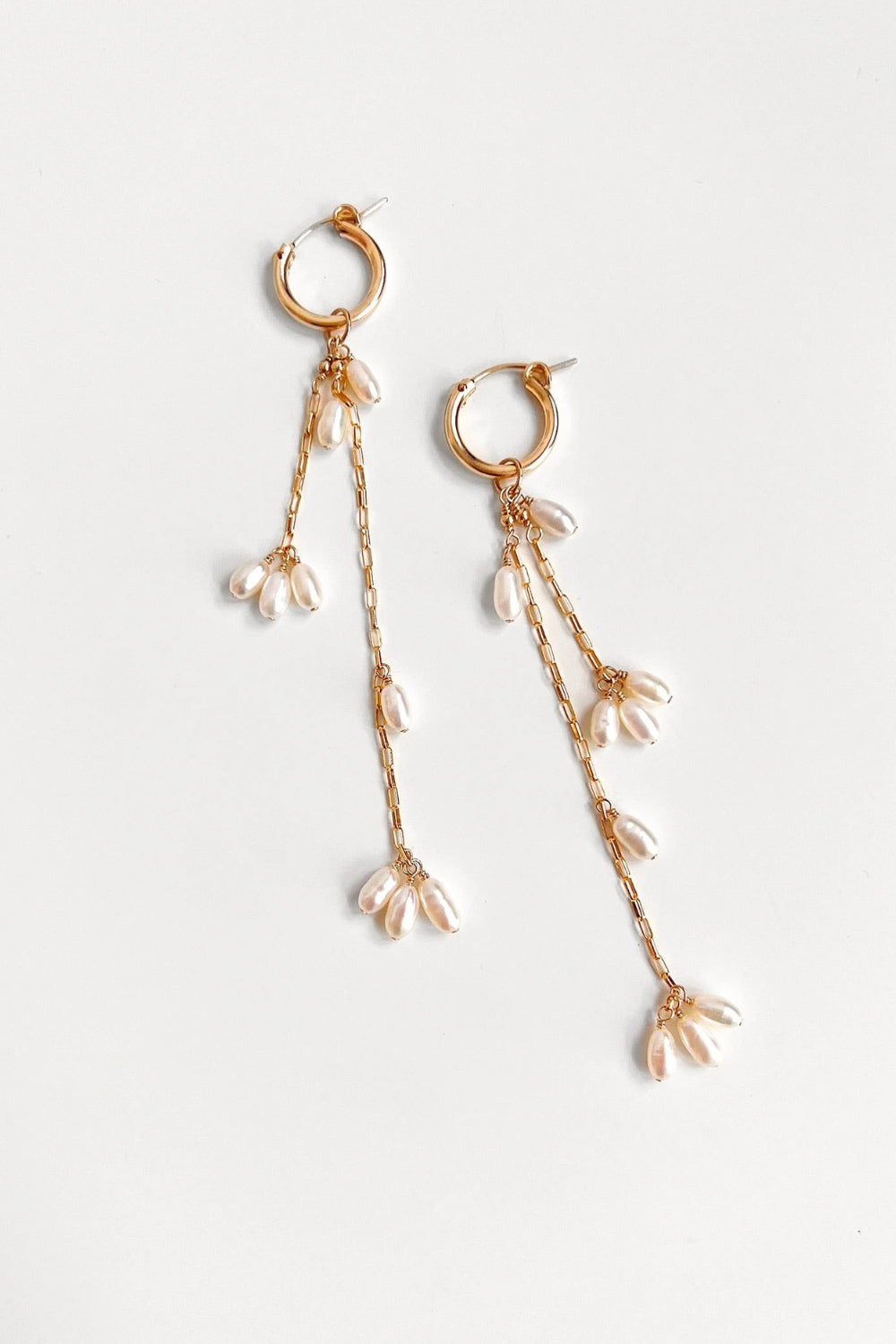 Falling Petals Mini Hoop Earrings