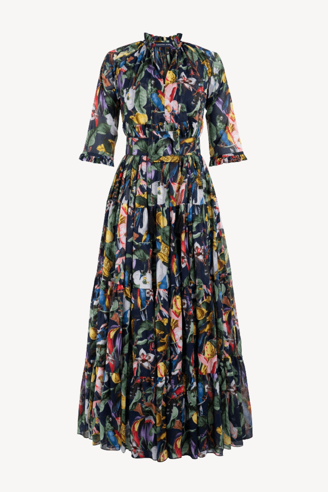 Eden Midi Dress | Floral on Indigo