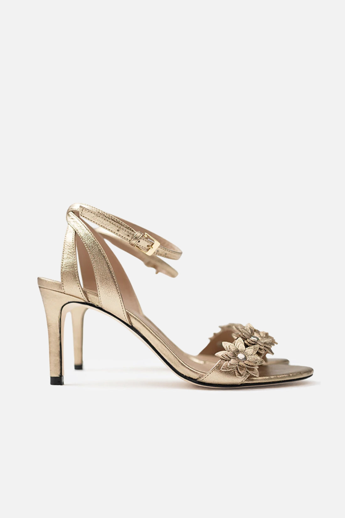 Lucia Gold Floral Sandal