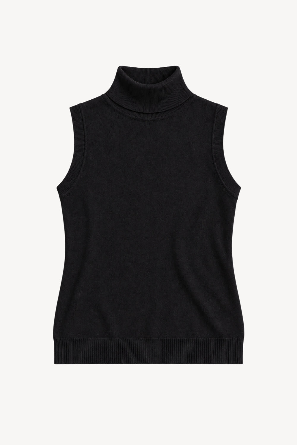 Hepburn Sleeveless Viscose Sweater | Black