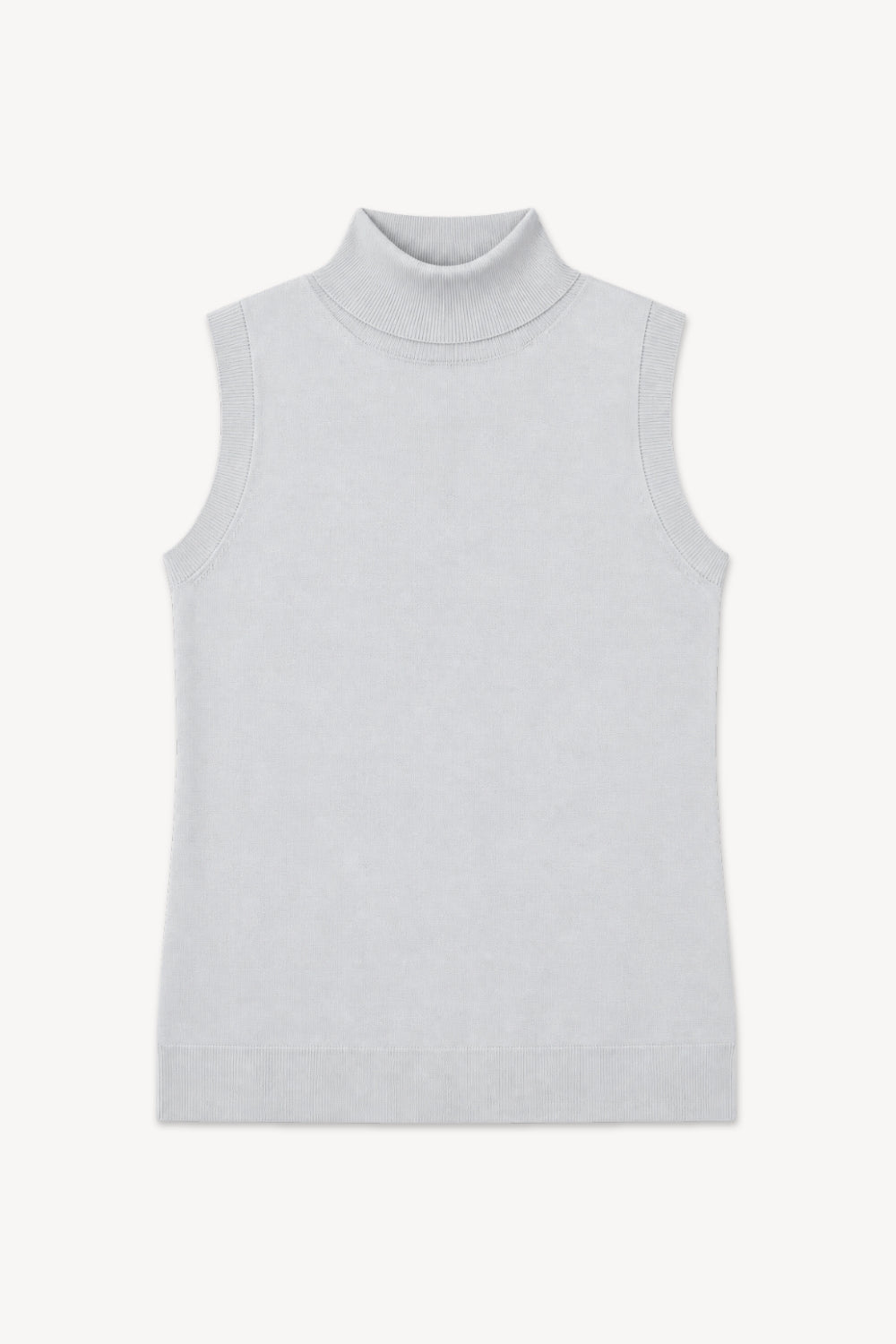Hepburn Sleeveless Viscose Sweater | Smoke