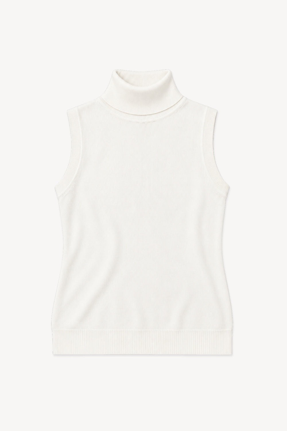 Hepburn Sleeveless Viscose Sweater | Cream