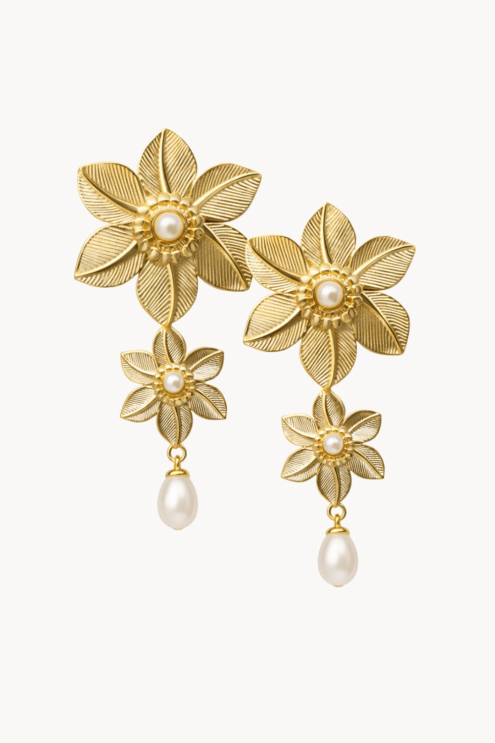 Magnolia Bloom Drop Earrings