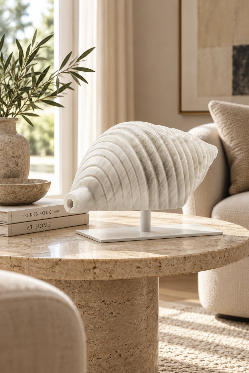 Sea Whisper Seashell Sculpture