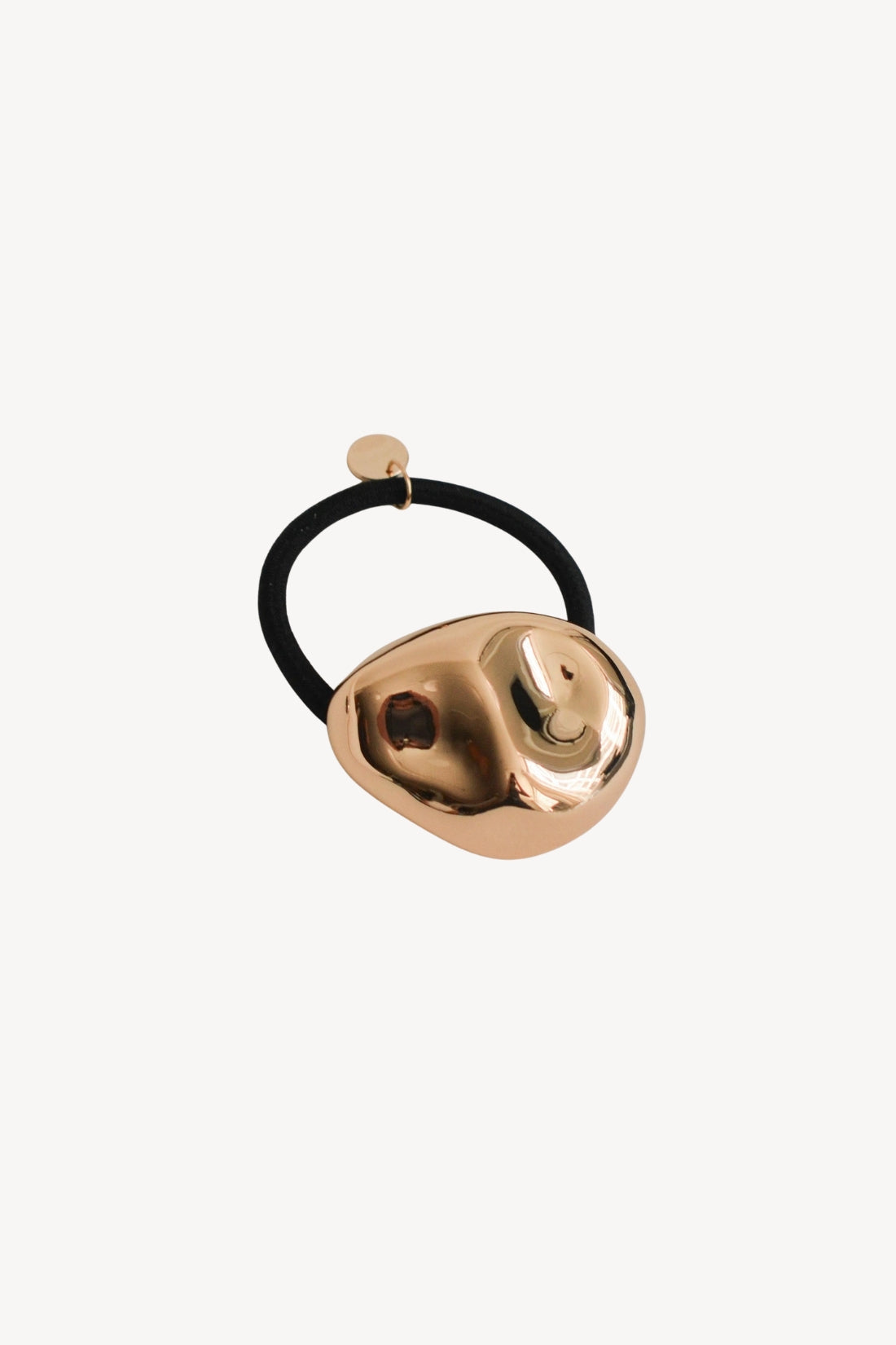 Large Pebble-Shaped Metal Hair Tie