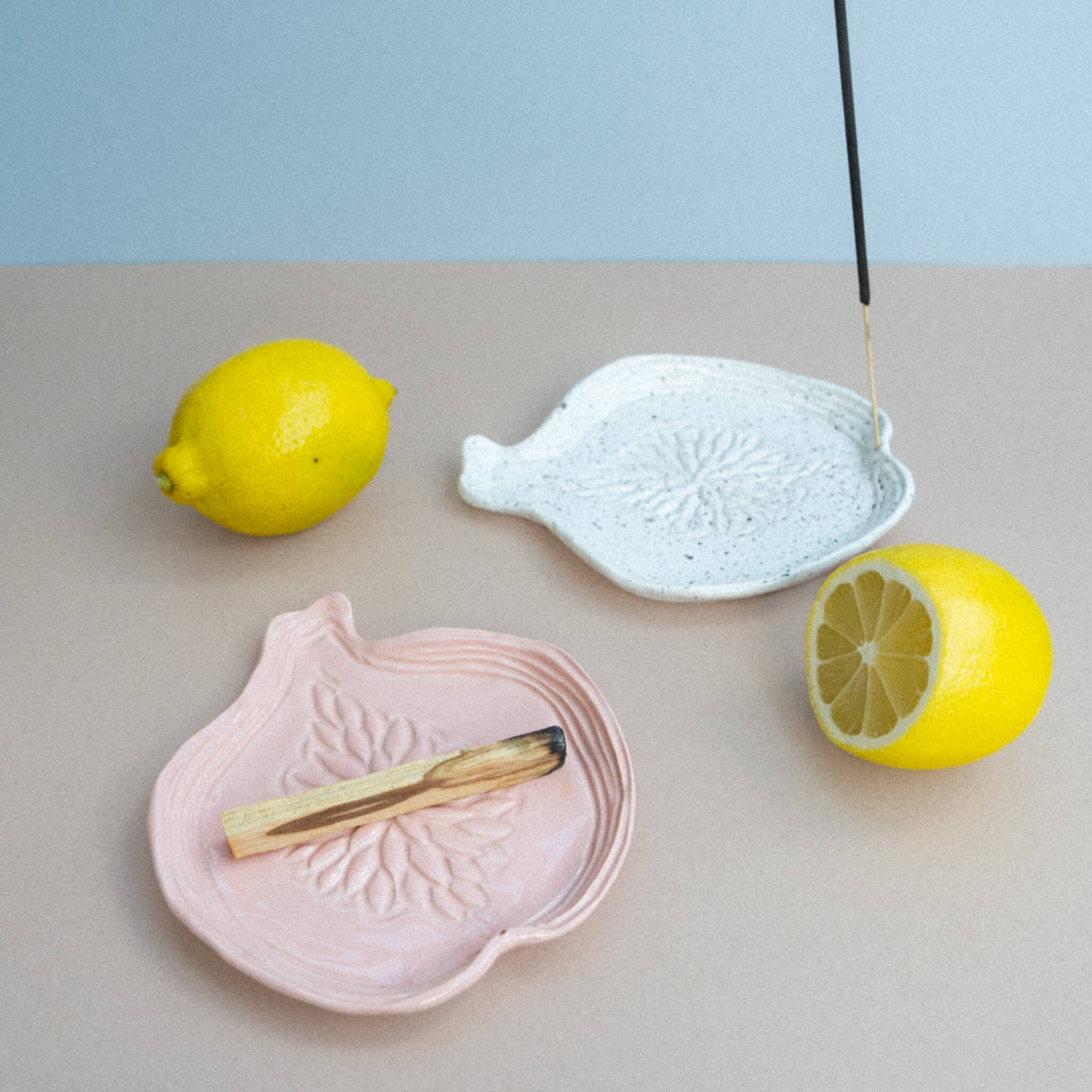 Handmade Dotted Ceramic Incense Holder