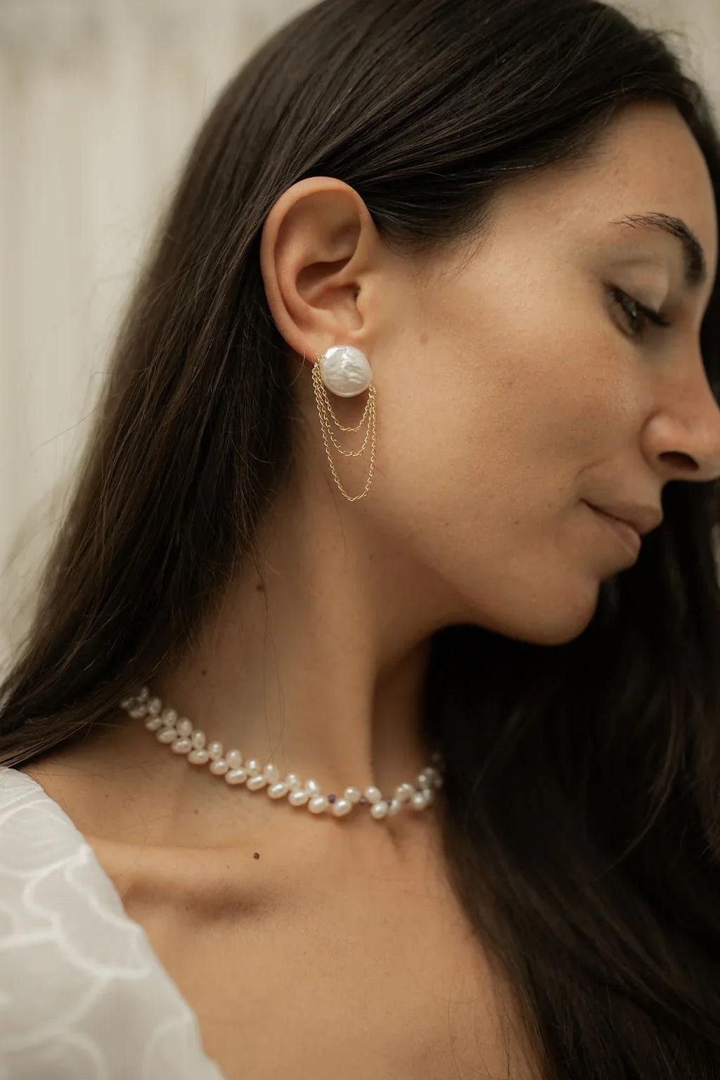 Elena Cultured Pearl Earrings