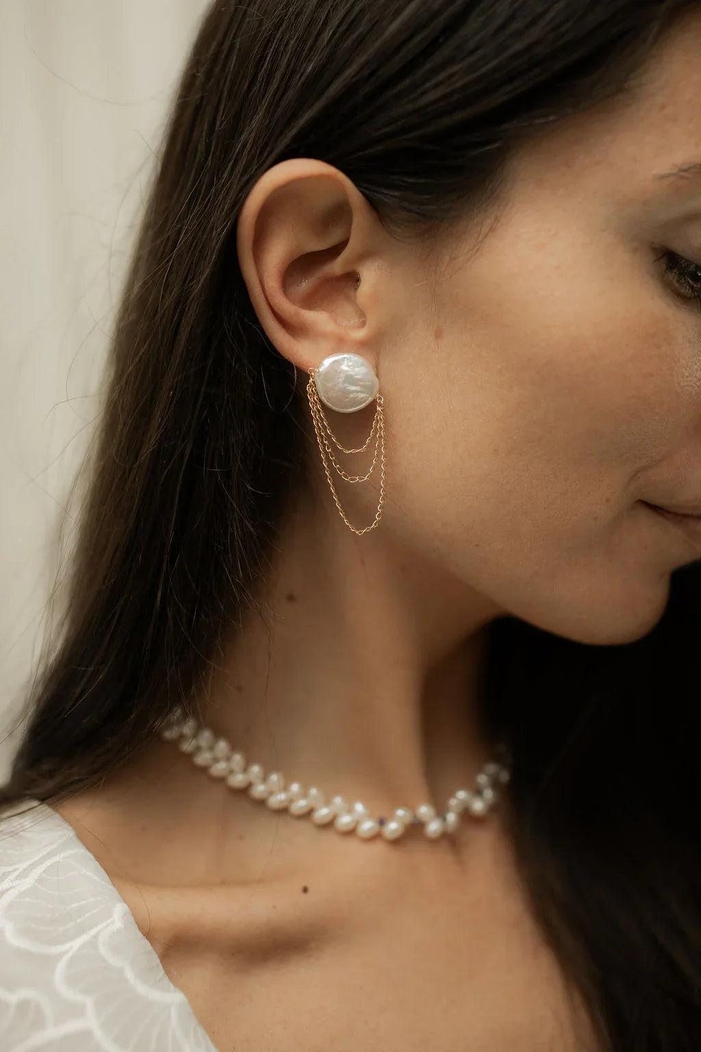 Elena Cultured Pearl Earrings