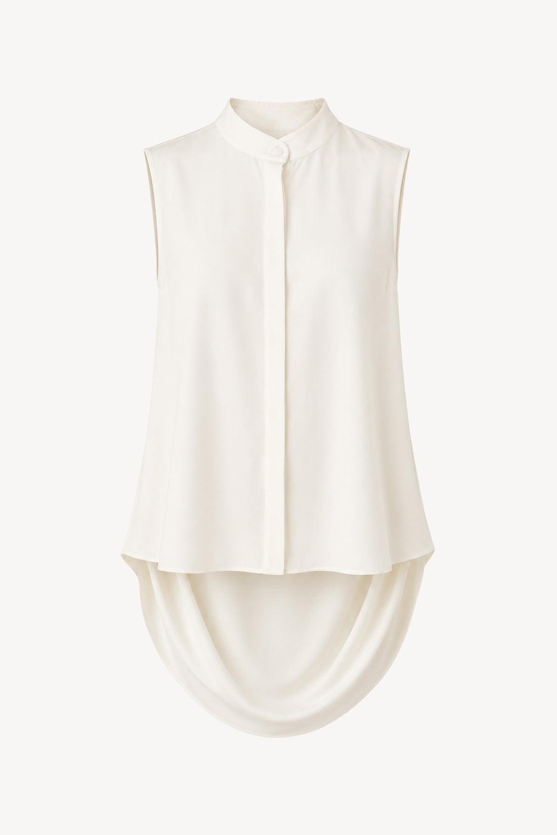 Land & Sea Winged Sleeveless Silk Blouse